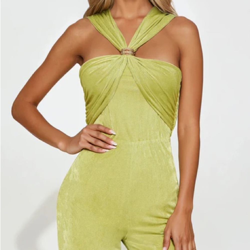 On Your Mind Slinky Wide Leg Jumpsuit NEW 🏷️ - Picture 2 of 3